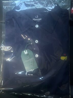 Masters Navy Polo with Yellow Embroidered Logo